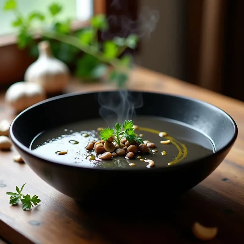 Sopa de Ajo Negro y Hongos Shimeji: Receta en Thermomix Ultracremosa y Gourmet