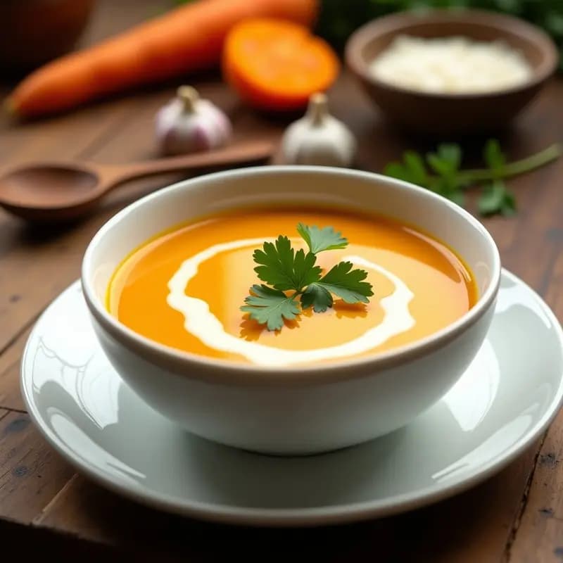 Sopa de Ajo Negro y Zanahoria con Cúrcuma: Receta Antioxidante en 20 Minutos