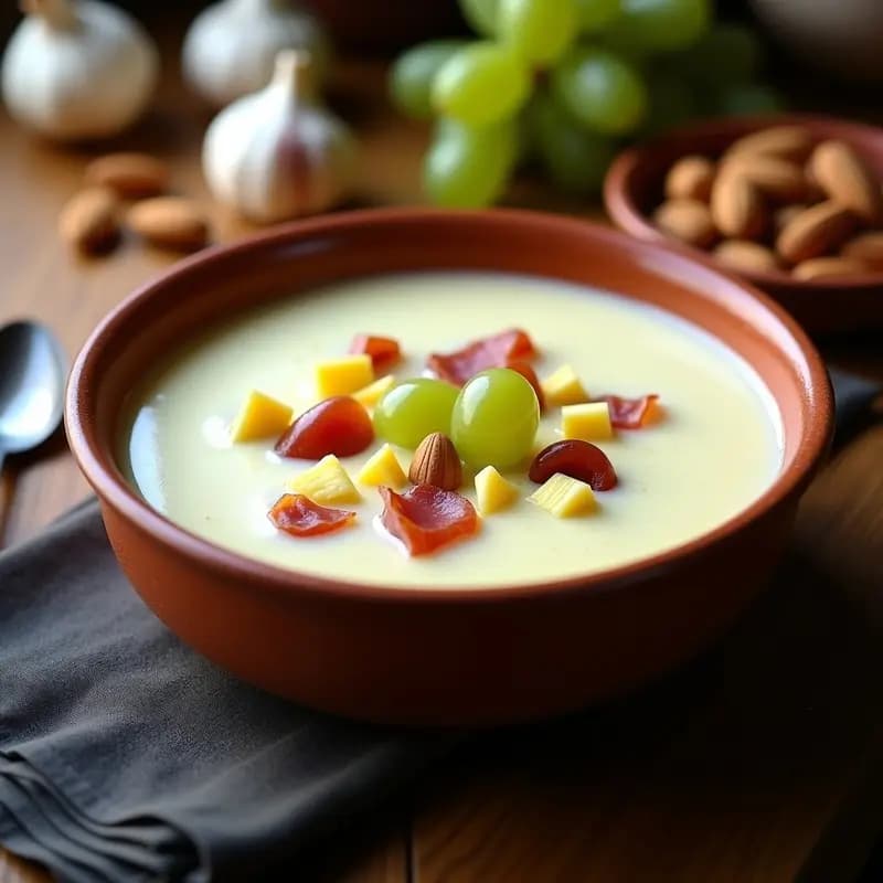 Sopa Ajoblanco con Ajo Negro: Receta Extremeña de Alta Cocción y Sabores Intensos