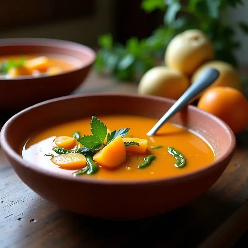 Sopa de Albaricoque y Chile Poblano: Receta Mexicana Dulce-Picante en Olla Express