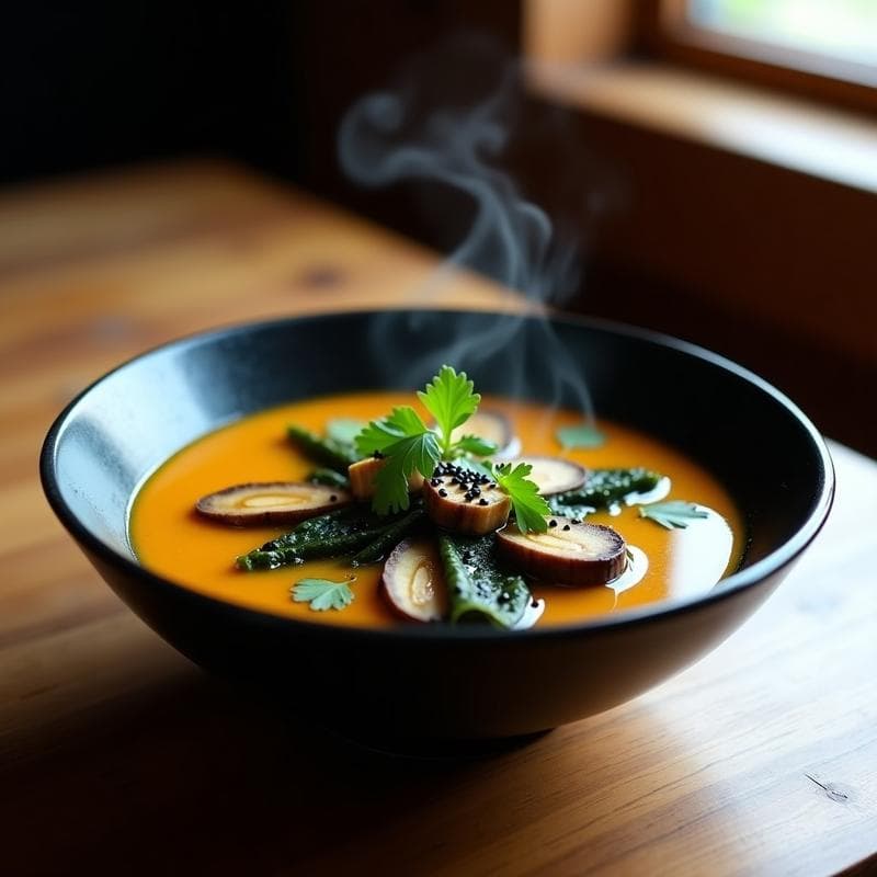 Sopa de Algas Wakame y Champiñones Portobello: Receta Keto en Olla Express