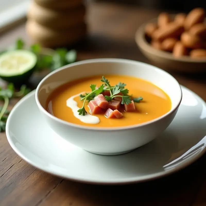 Sopa de Almendras Fría: Gazpacho Andaluz con Toque Dulce y Salado