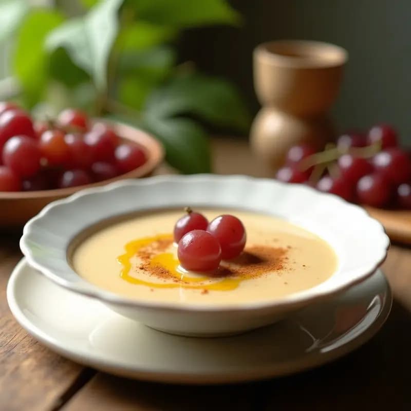 Sopa de almendras fría con uvas moscatel: Gazpacho dulce de la abuela