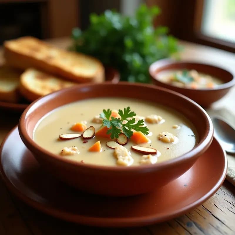 Sopa de Almendras con Pollo: Plato Frío o Caliente de la Cocina Andalusa