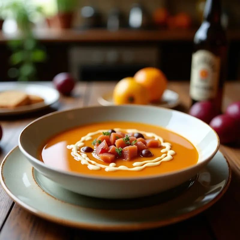 Sopa de Almendras con Uvas y Jamón Serrano: Entrante Frío Cordobés Tradicional