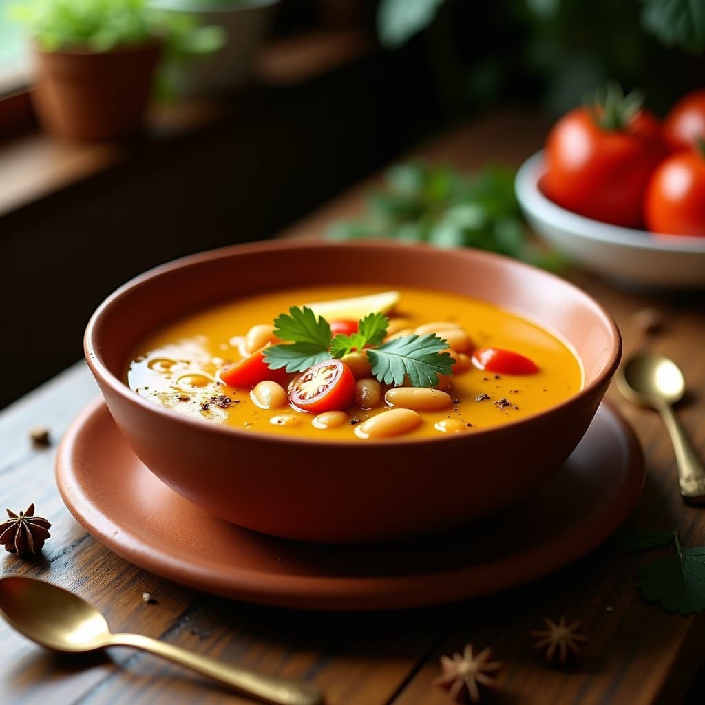 Sopa de Alubias Moth con Jengibre y Tomate: Receta India en Olla Lenta y Vegana