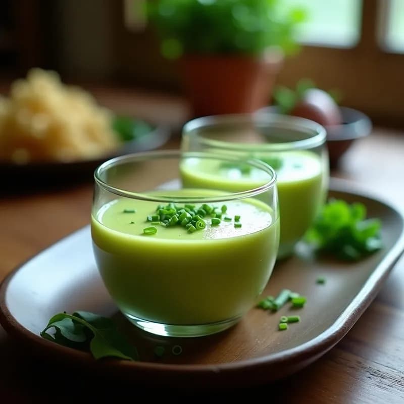Sopa Aperitivo de Espuma de Curry Verde: Receta en Airfryer Sin Aceite y Alta en Sabor