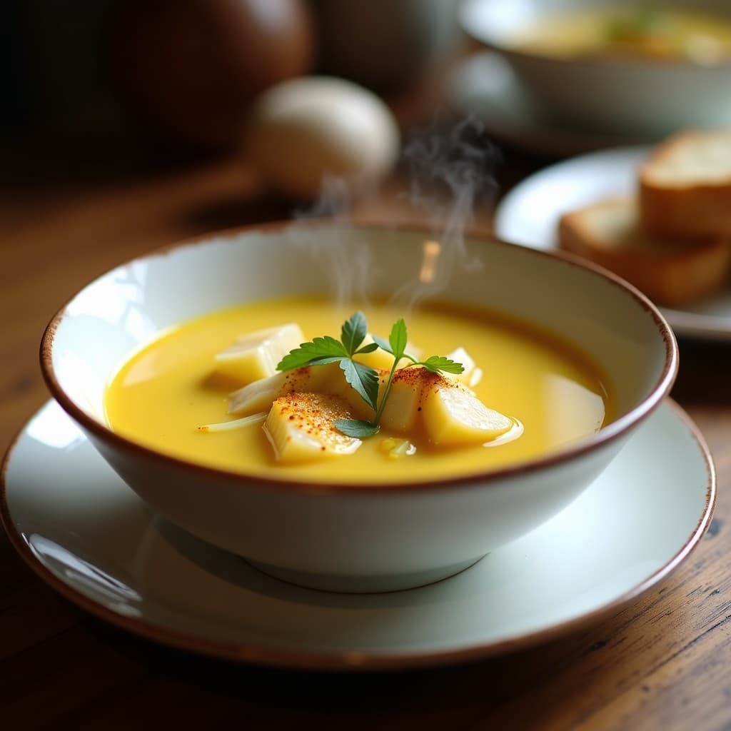 Sopa de Bacalao con Puerros y Azafrán: Receta Española en Thermomix Sin Lácteos