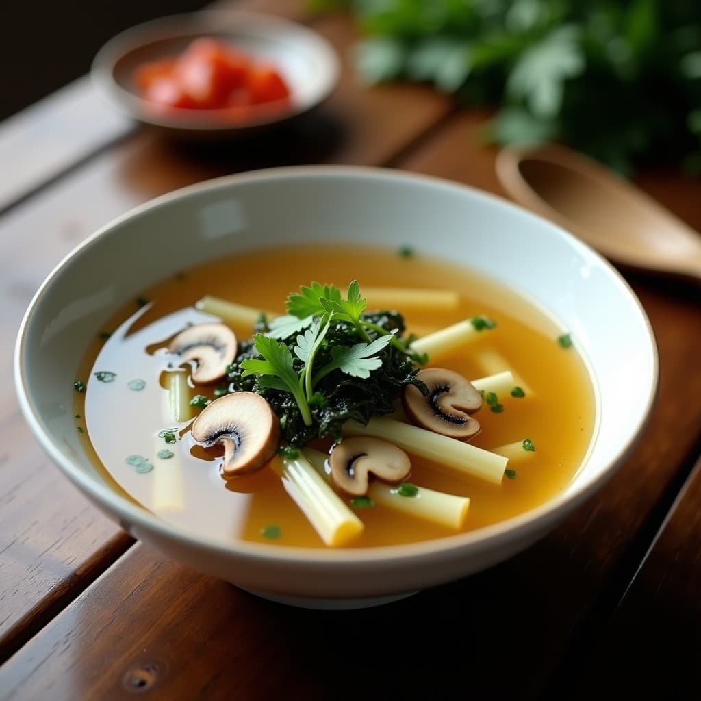 Sopa de joins de Bambú y Setas Shimeji: Receta China Vegana para el Sistema Digestivo