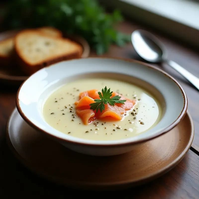 Belskaya Smetana con Salmón Ahumado: Sopa Ucraniana Crema en 20 Minutos