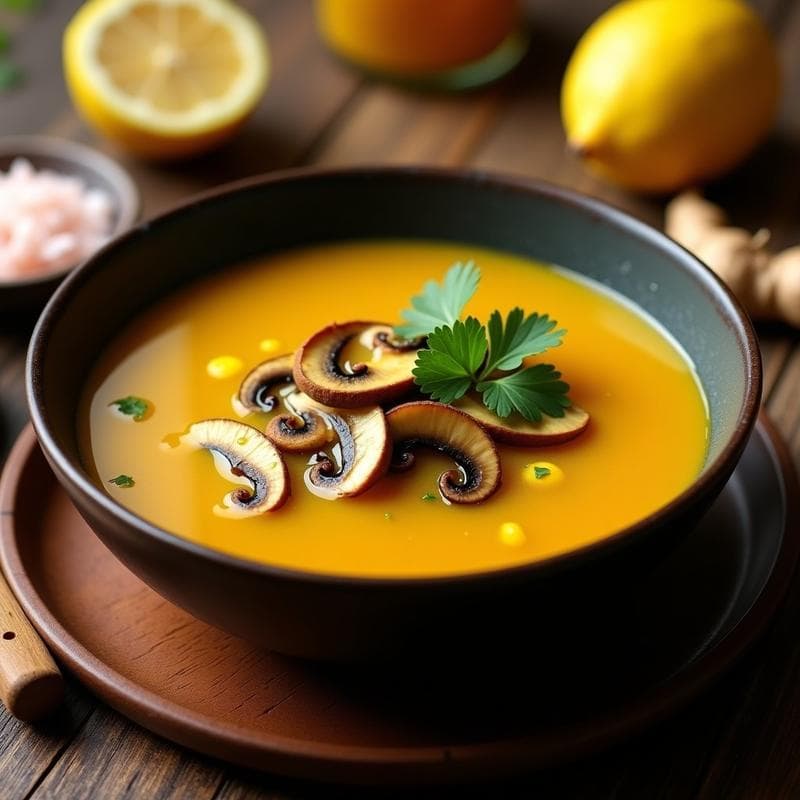 Sopa de Bone Broth con Jengibre y Cúrcuma: Receta Keto para Desintoxicar en Olla Express