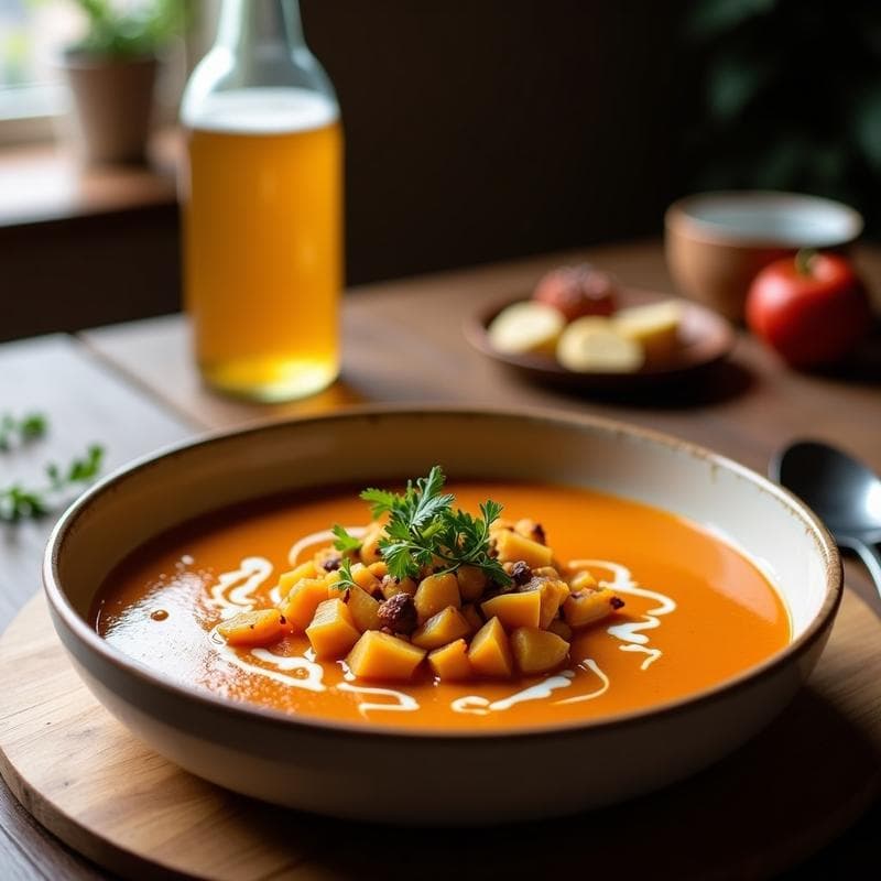 Sopa de cacahuete y batata africana: Receta en Olla Express con Toque Picante