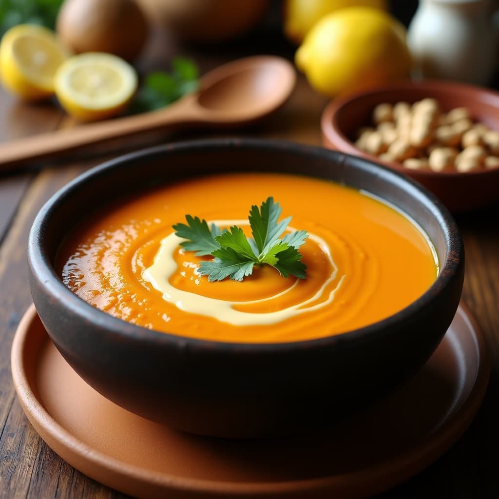 Sopa de Cacahuete y Batata con Lecitina de Soja: Receta Africana Alta en Proteína en Olla Exprés