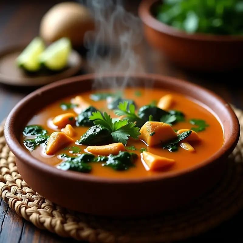 Sopa de Cacahuete y Pollo África Occidental: Receta Nigeriana con Jengibre y Chile