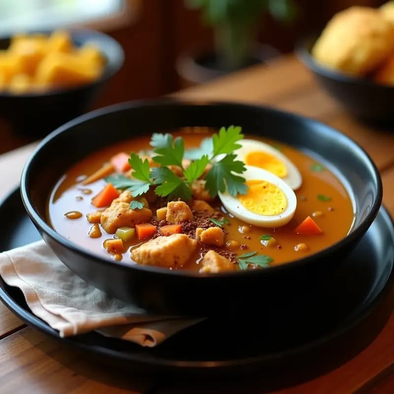 Sopa de Cacahuete y Pollo al Estilo Africano: Receta en Olla Rápida con Especias Exóticas