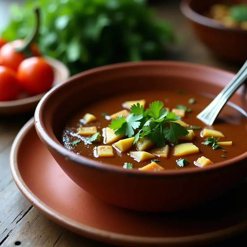 Sopa de Cacao y Chile Ancho con Calabacitas: Receta Mexicana Antioxidante en 25 Minutos