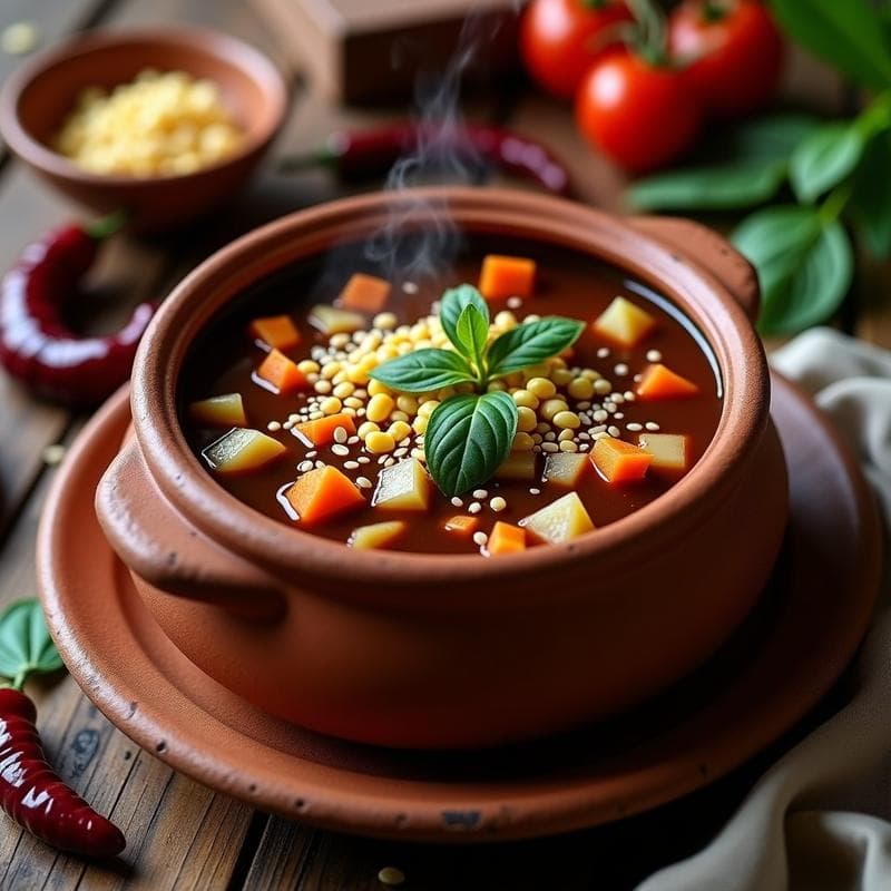 Sopa de Cacao y Chile Pasilla: Receta Mexicana Vegana para Días Fríos