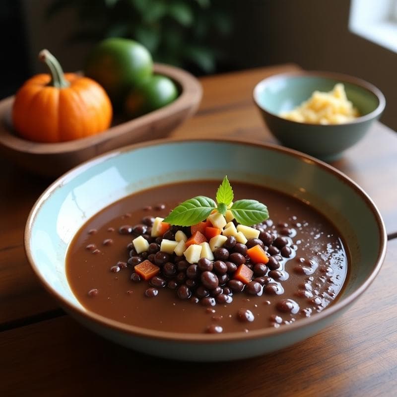 Sopa de Cacao y Frijoles Negros: Receta Mexicana de Inspiración Prehispánica en 30 Minutos