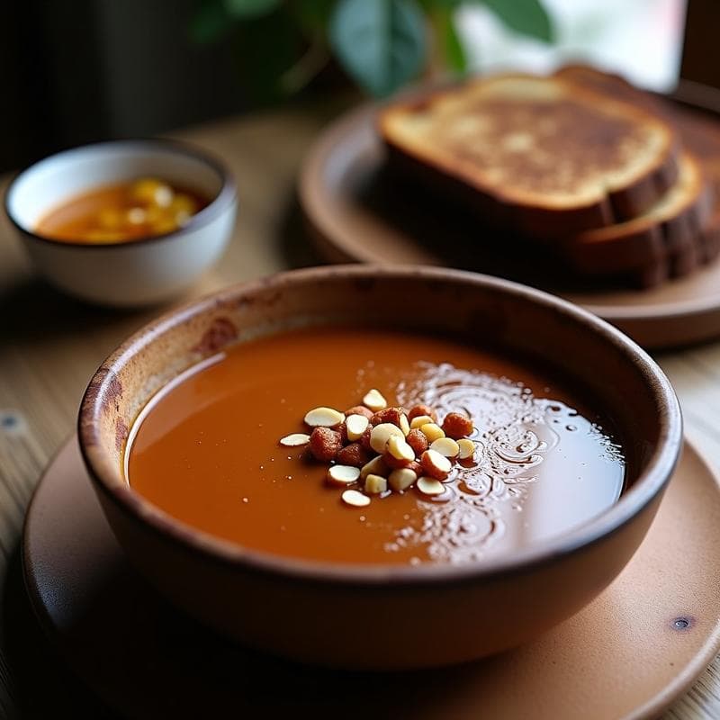 Sopa de Cacao y Pimiento Choricero: Receta Española Dulce-Salada en Olla Exprés