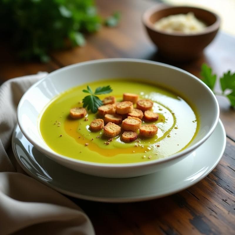 Sopa de Calabacín y Jengibre con Crutones de Almendra: Receta Detox en Thermomix Sin Lactosa