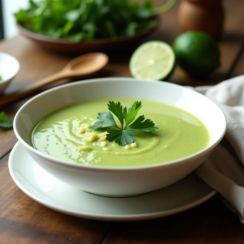Sopa de Calabacín y Jengibre con Toque de Lima: Receta Ligera en Olla Express