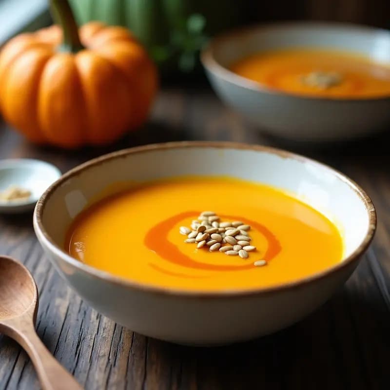 Sopa de Calabaza Buta y Cúrcuma con Toque de Miel de Agave: Receta Australiana Vegana en Thermomix