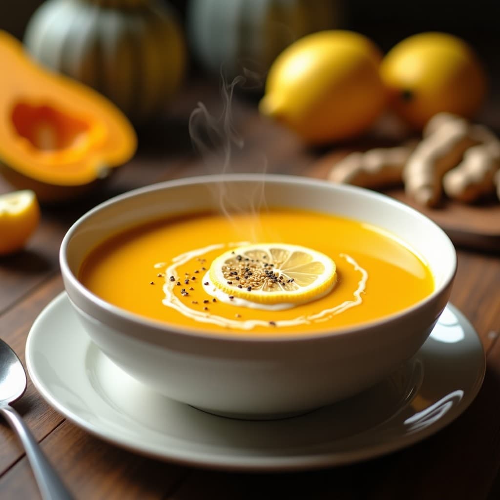 Sopa de Calabaza Butternut y Jengibre con Toque de Limón: Receta en Airfryer Sin Lácteos y Digestiva