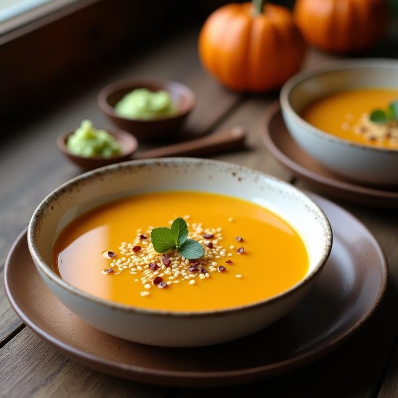 Sopa de Calabaza Butternut y Puerro con Toque de Wasabi: Receta Reconfortante y Picante