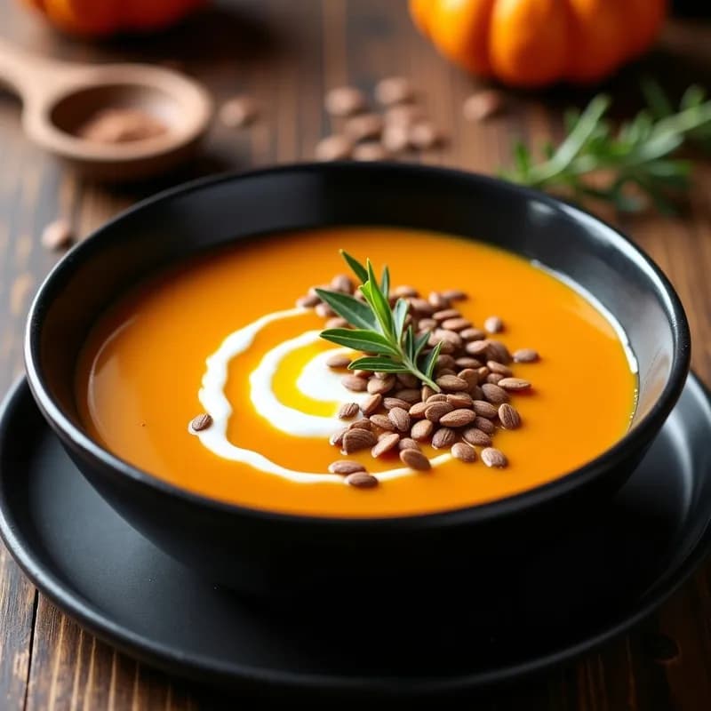 Sopa de Calabaza y Cacao Ahumado: Receta Gourmet en 25 Minutos con Toque Mexicano
