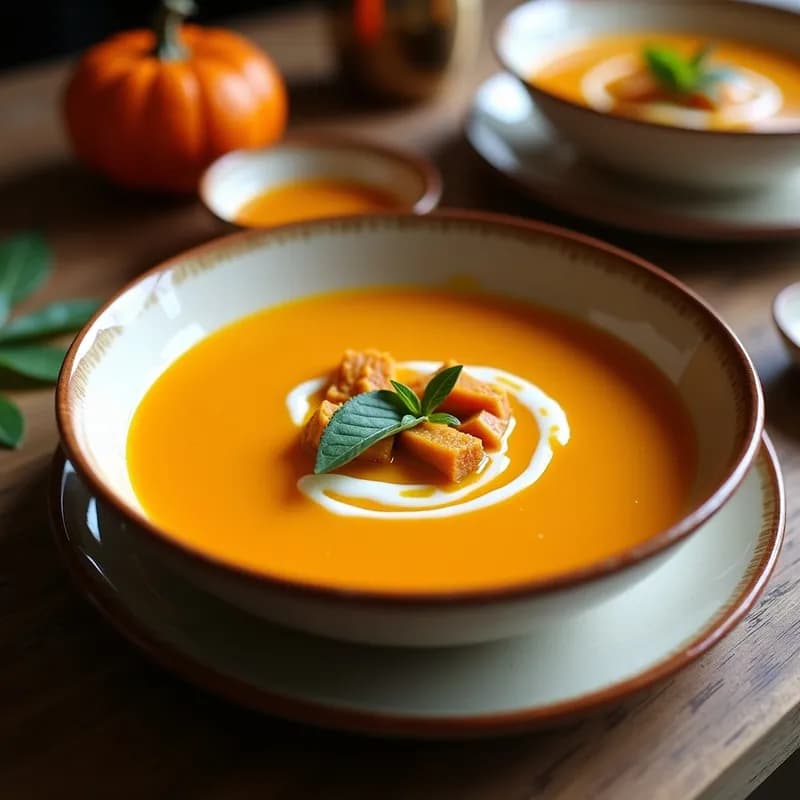 Sopa de Calabaza con Coco y Leche Condensada: Receta Cremosa y Dulce en 25 Minutos