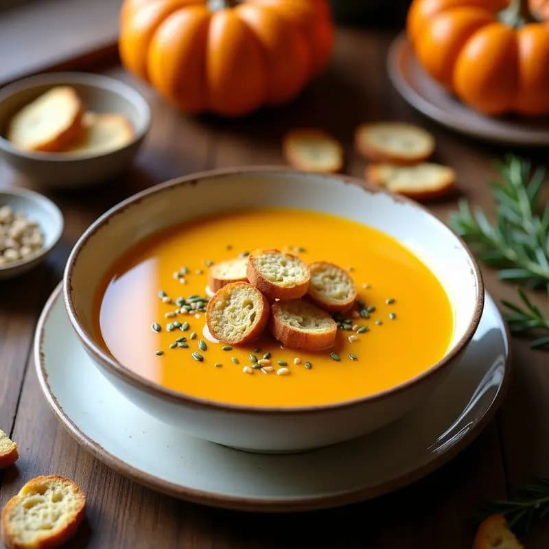 Sopa de Calabaza y Cúrcuma con Crutones de Semillas: Receta Desintoxicante en Olla Lenta