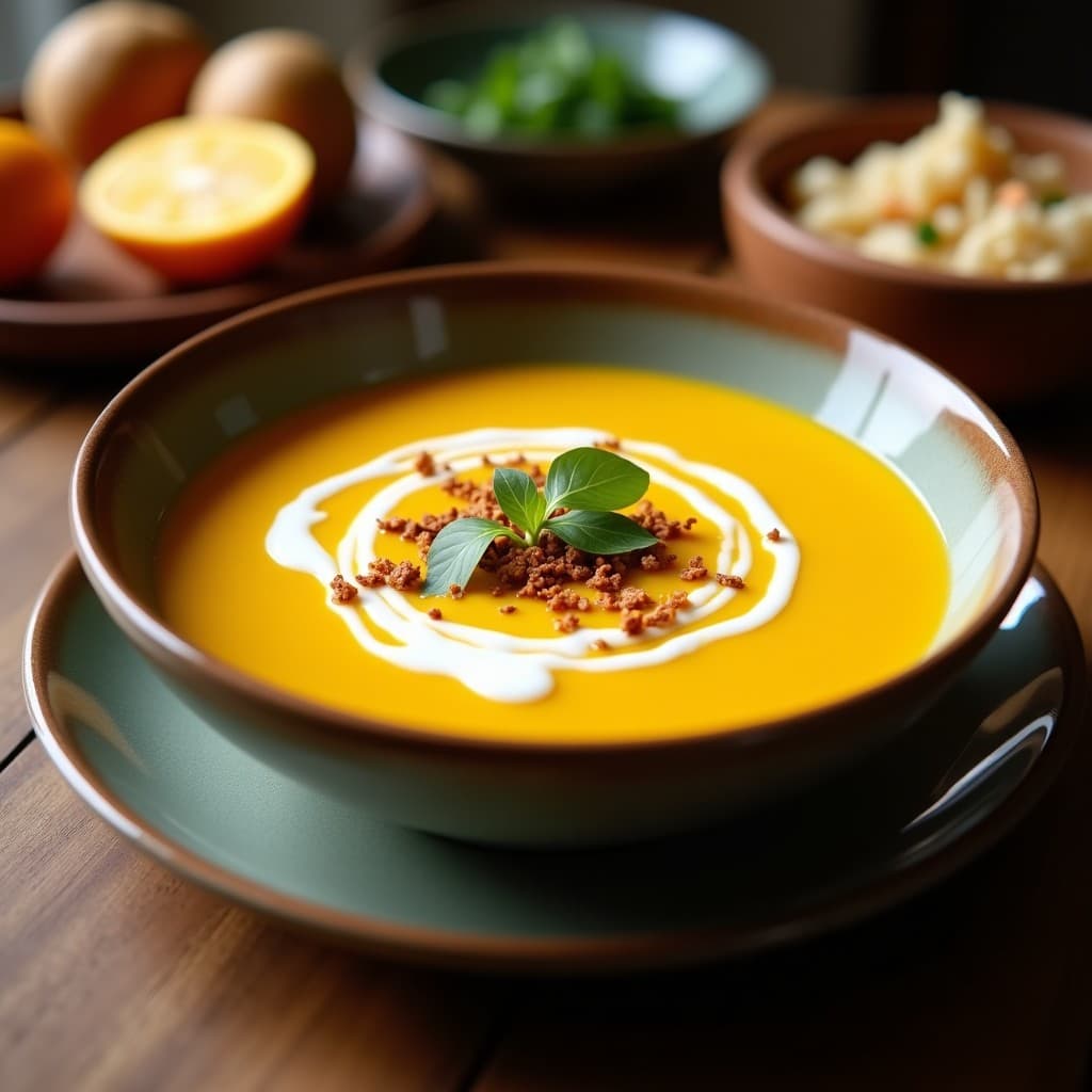 Sopa de Calabaza y Cúrcuma con Leche de Coco: Receta Tailanda Keto en Thermomix
