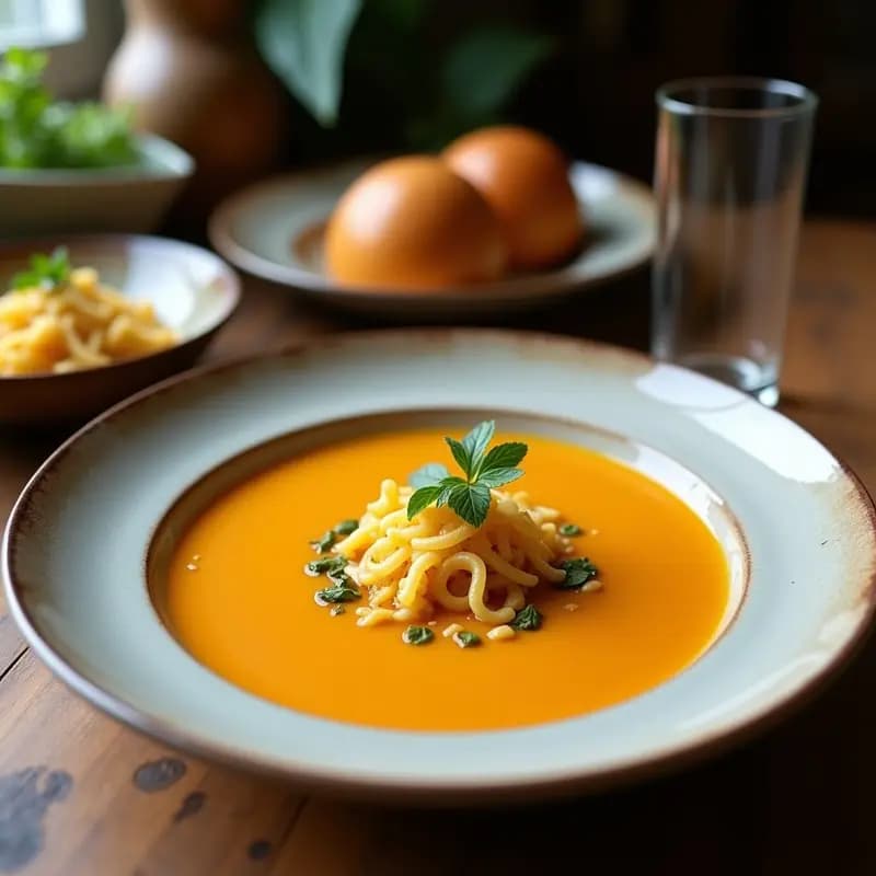 Sopa de Calabaza y Cúrcuma con Crujiente de Semillas: Receta Antarctica Reconfortante