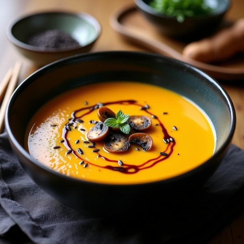 Sopa de Calabaza Kabocha y Jengibre: Receta Keto en Olla Express con Toque Japonés
