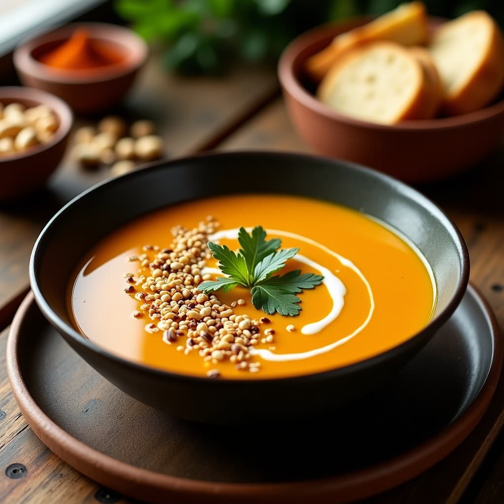 Sopa de Calabaza Moschata y Jengibre: Receta en Olla Exprés con Toque Africano