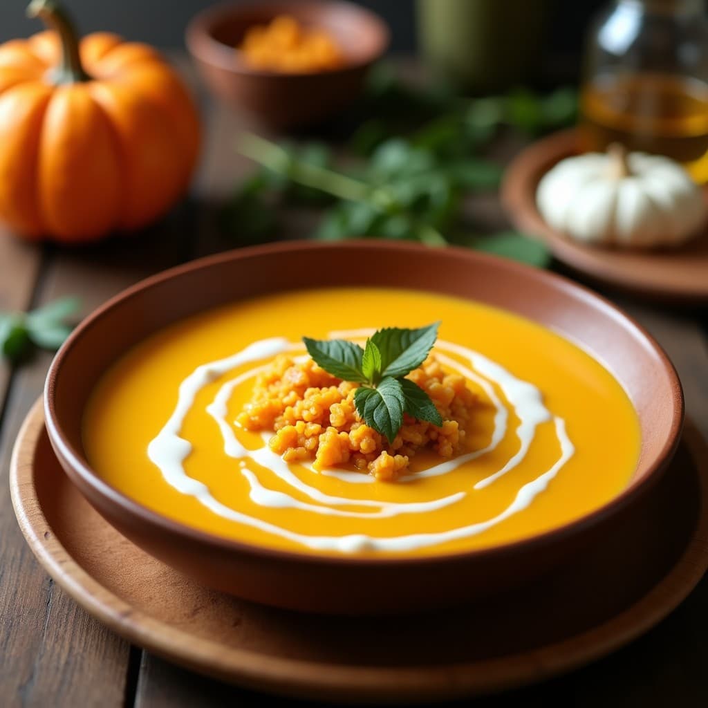 Sopa de Calabaza Pumpkin Spice y Leche de Coco: Receta Otoñal Sin Lactosa en Olla Express