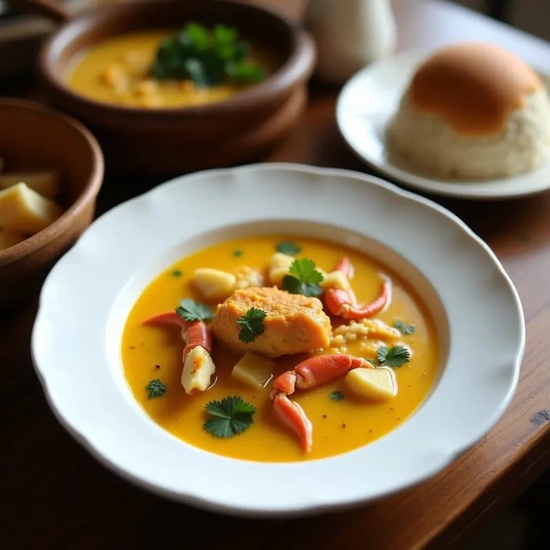 Sopa de Callalú con Cangrejo y Leche de Coco: Receta Dominicana en Olla Única