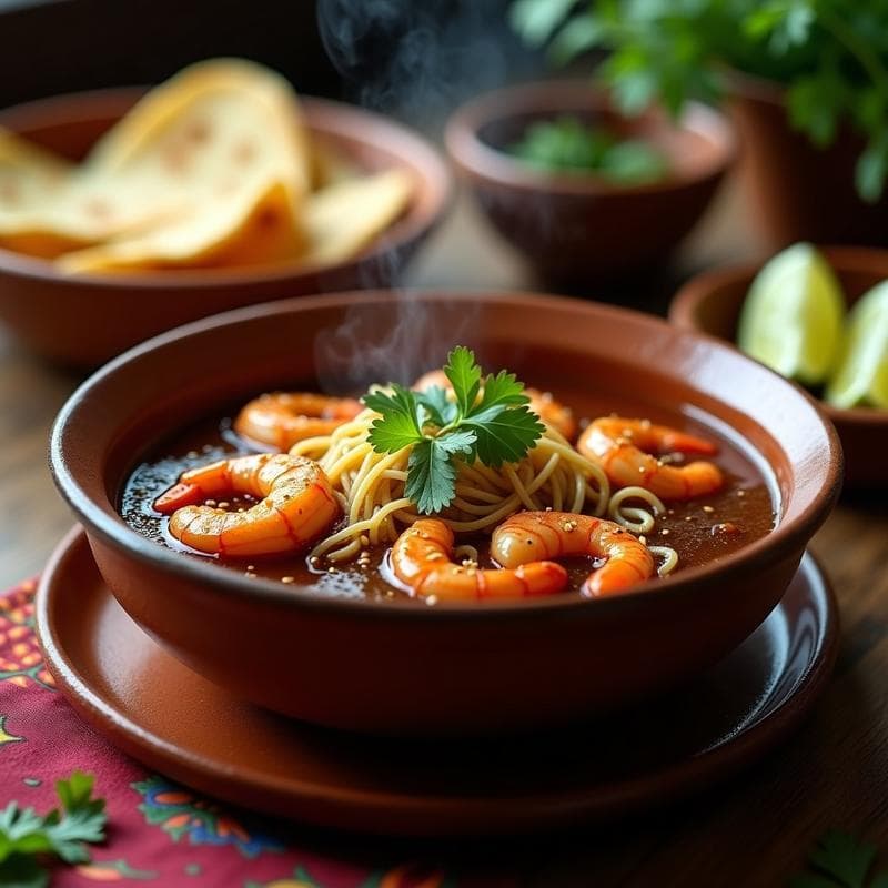 Sopa de Camarón y Chile Pasilla: Receta Oaxaqueña Auténtica en Olla Exprés con Toque Ahumado