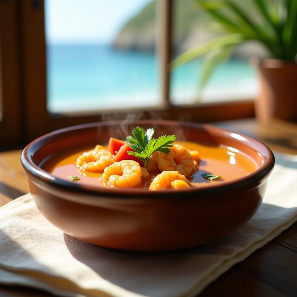 Sopa de Camarón y Tamal de Yuca: Receta Colombiana en Olla Lenta con Toque Costero