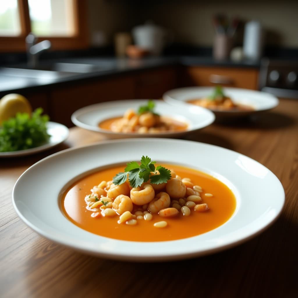 Sopa de Camarones y Limón con Hojas de Cilantro: Receta Peruana en Olla Exprés