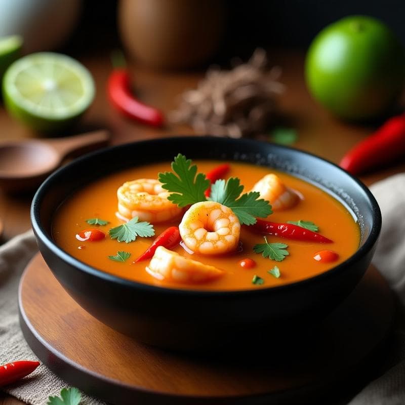 Sopa de Camarones y Tamarindo: Receta Picante Peruana en Olla Express en 20 Minutos