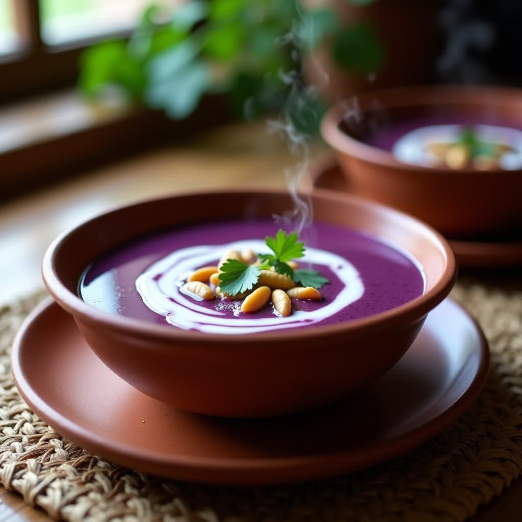 Sopa de Camote Morado y Cacahuete: Receta Peruana Keto en Olla Lenta y Cremosa