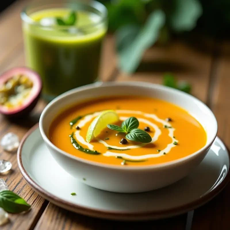 Sopa de Camu Camu y Maracuyá con Espirulina: Bebida Amazónica Detox y Rica en Vitamina C