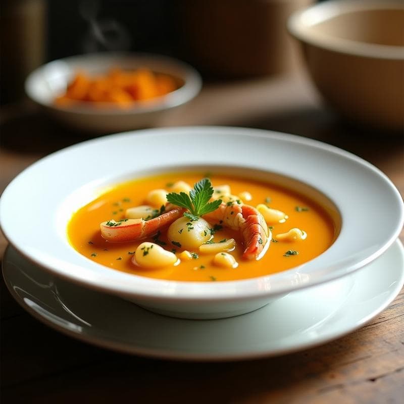 Sopa de Cangrejo con Azafrán y Hinojo: Receta Española Tradicional en Olla Rápida