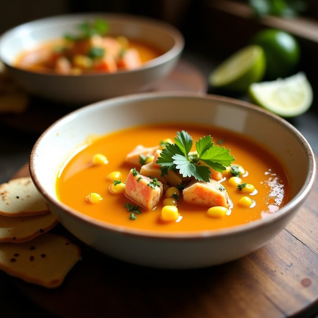 Sopa de Cangrejo y Maíz con Chile de Árbol: Receta Mexicana en Thermomix Rápida