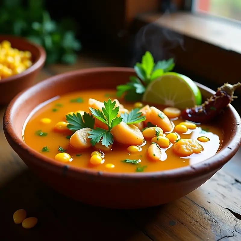 Sopa de Cangrejo y Maíz con Chilpote y Cilantro: Receta Mexicana en Olla Exprés