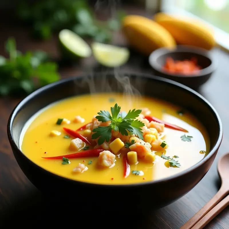 Sopa de Cangrejo y Maíz al Estilo Singapur: Receta Asiática Cremosa y Rápida en 25 Minutos