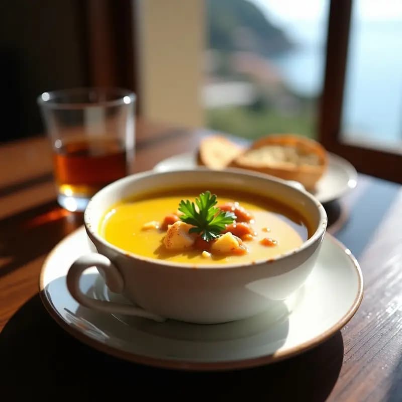 Sopa de Cangrejo de Río con Azafrán y Brandy: Receta Española de Costa Bravo