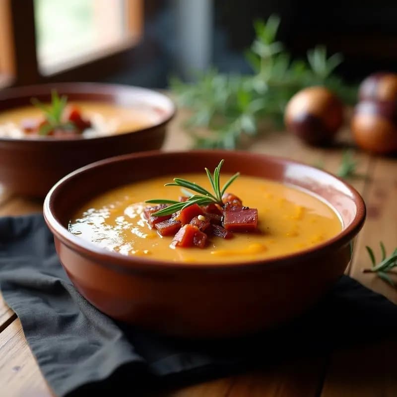 Sopa de Castañas Ahumadas en Airfryer: Receta Rápida y Reconfortante en 25 Minutos
