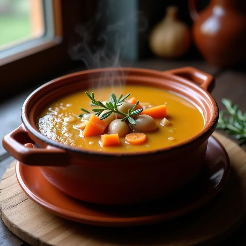 Sopa de Castaña y Cebolla Caramelizada: Receta Reconfortante en Olla Lenta